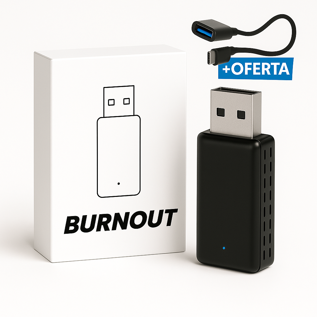 Burnout Pen Adaptador Sem Fios CarPlay/AndroidAuto